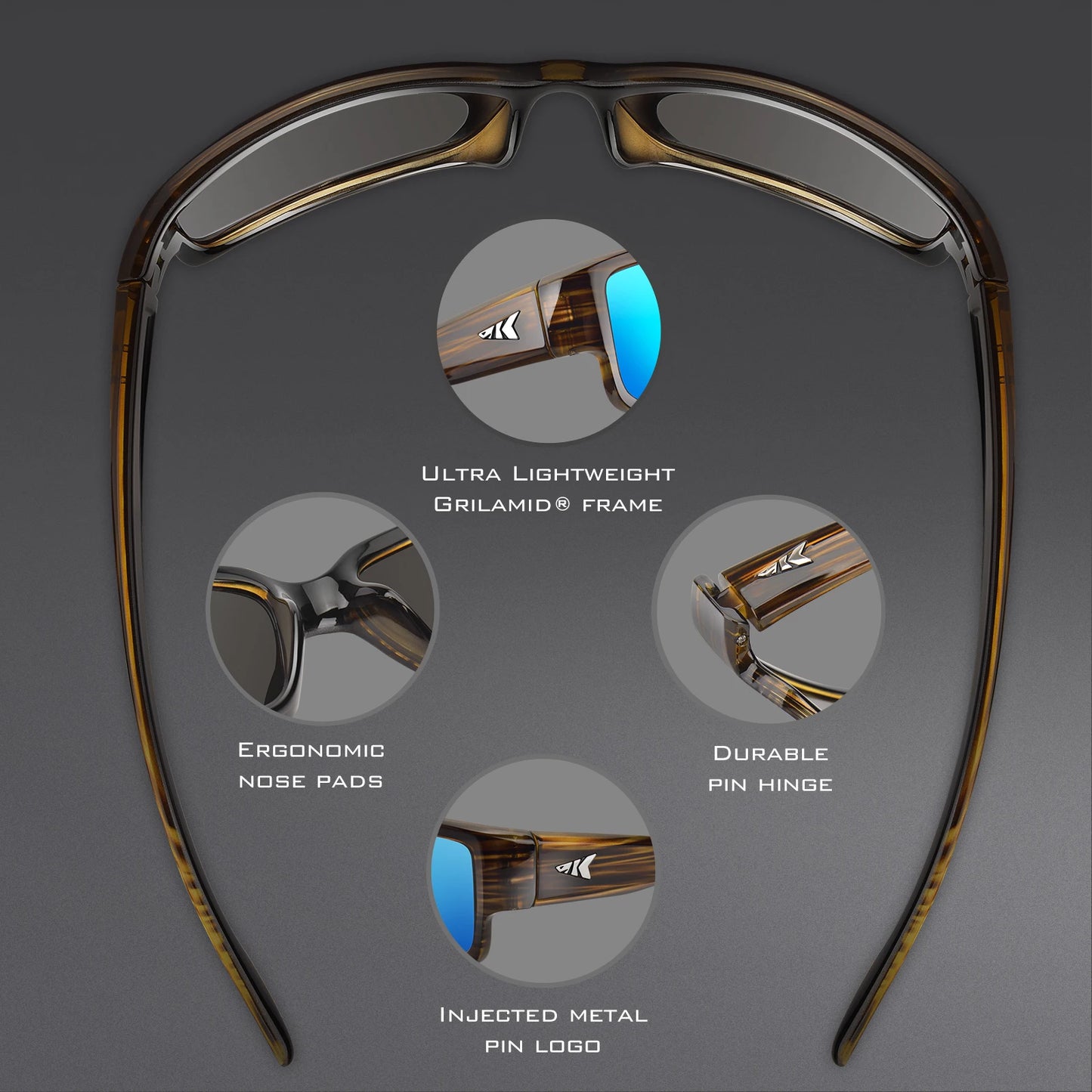 KastKing Skidaway Polarized Sport Sunglasses for Men and Women,Ideal for Driving Fishing Cycling and Running,UV Protection