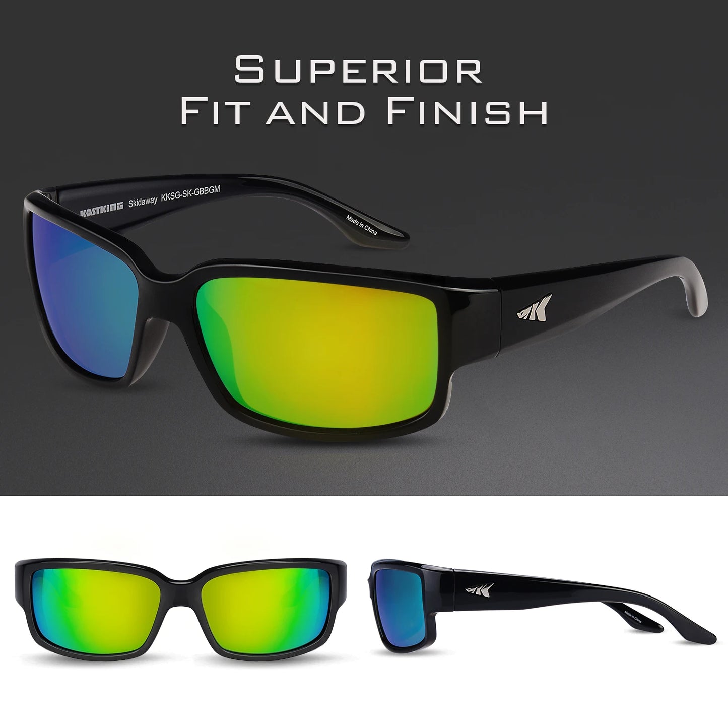 KastKing Skidaway Polarized Sport Sunglasses for Men and Women,Ideal for Driving Fishing Cycling and Running,UV Protection