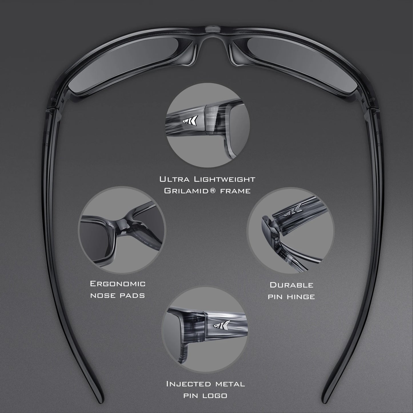KastKing Skidaway Polarized Sport Sunglasses for Men and Women,Ideal for Driving Fishing Cycling and Running,UV Protection