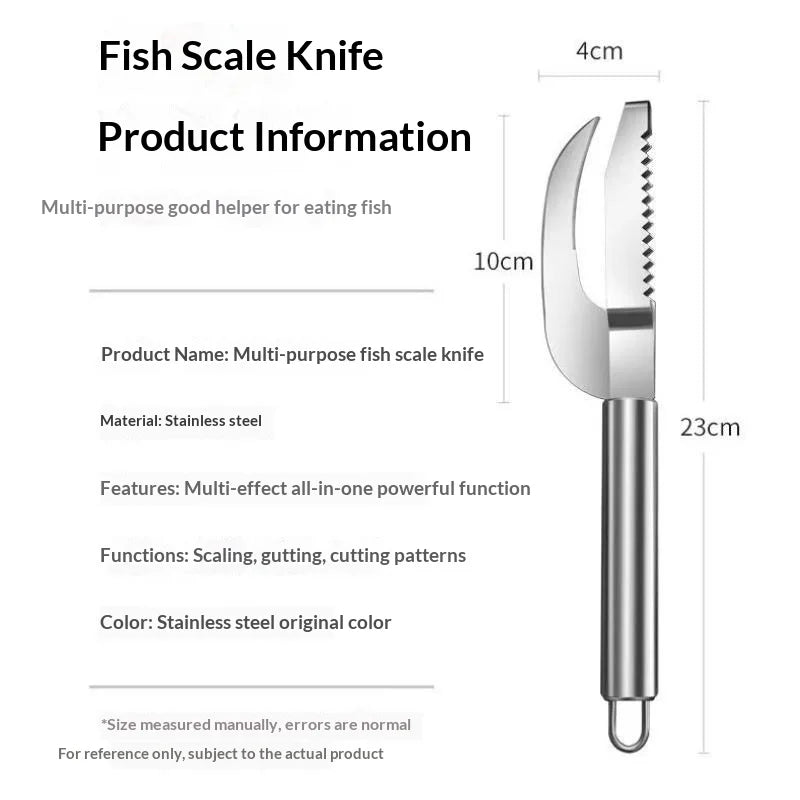 Stainless Steel 3 In 1 Fish Scale Knife Cut/Scrape/Dig