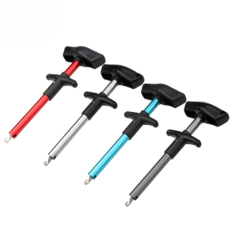 1pc Portable Aluminum T-Hook Taker Hook Taker Hook Remover Fish Hook Separator Fishing Tackle Fishing Equipment
