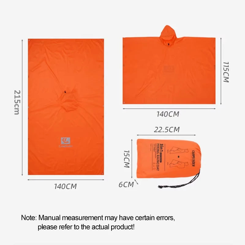 3-in-1 Outdoor Waterproof Raincoat