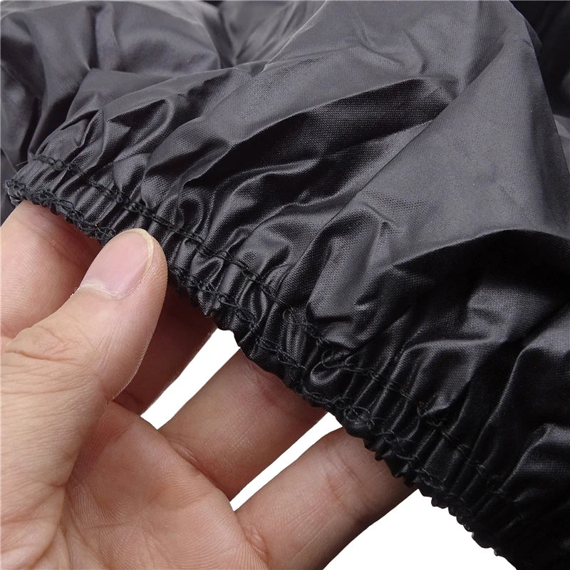 Black Boat Cover Anti-UV Waterproof Outdoor Protection Heavy Duty Marine Fishing Speedboat 190T Yacht 11-22FT