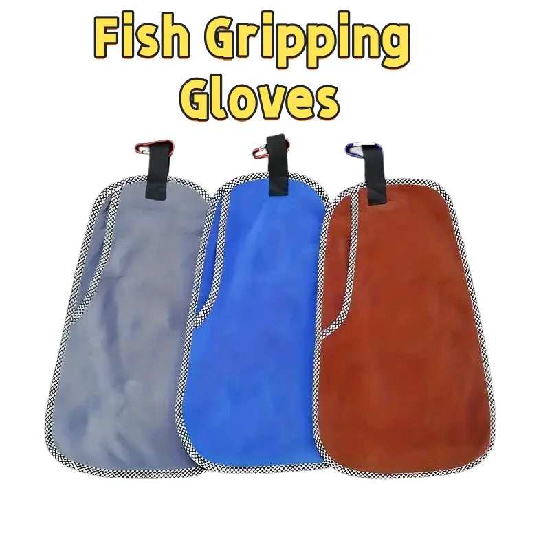 Fish Cleaning Towel Double Layer Thick Quick Dry Hand Towel with Buckle Portable Multifunctional for Fishing Gear Accessories
