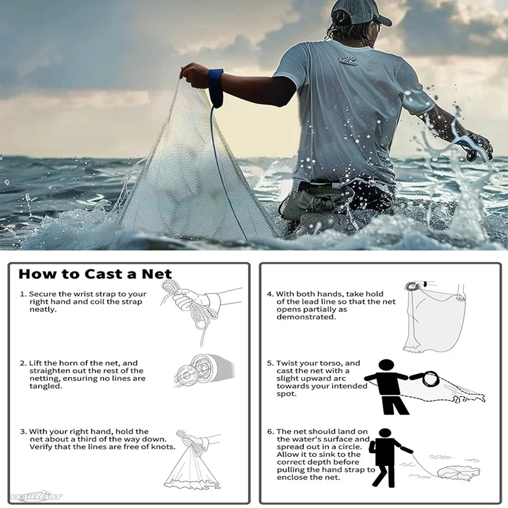 Casting Net 4ft 6ft 8ft Radius
