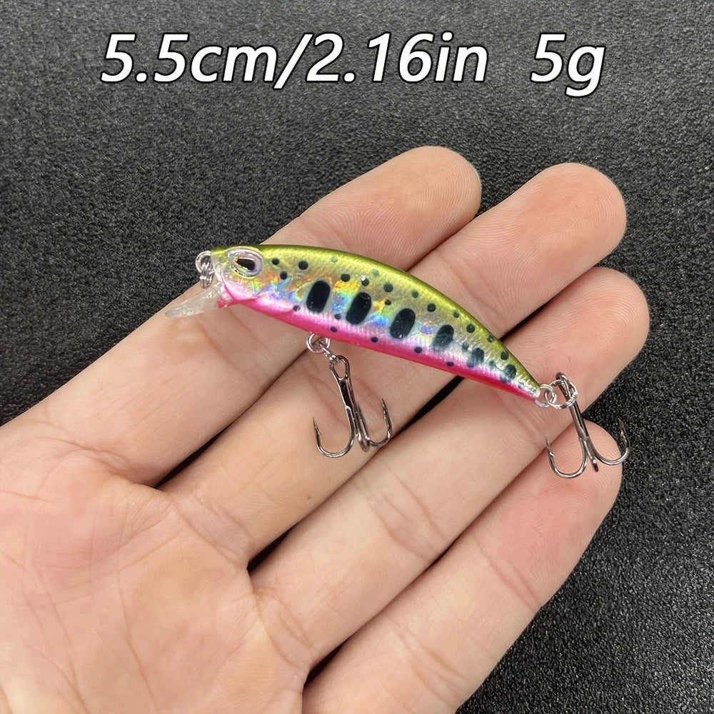 5Pcs/Box Fishing Lure Micro Minnow Wobbler