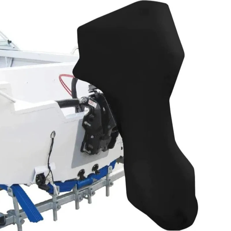 Engine Boat Cover PA Waterproof Rainproof Boat Cover, Yacht Boat Motor Cover, 420D Boat Cover 6-225HP, Simple and Portable