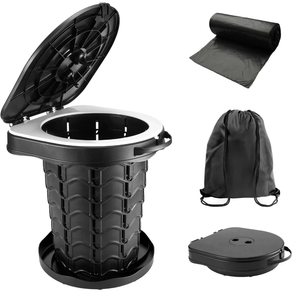 Folding Camping Toilet with Lid