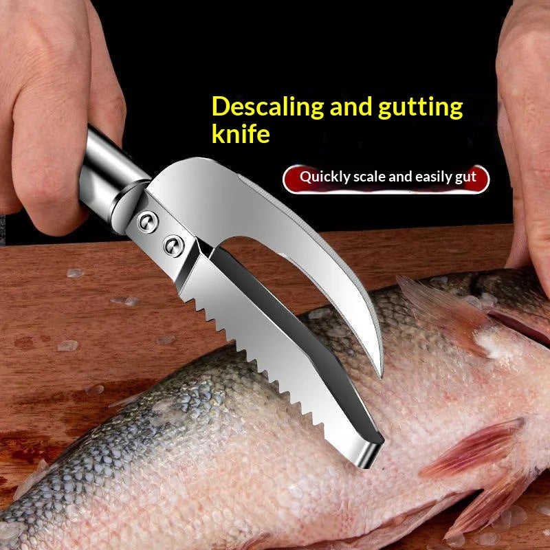 Stainless Steel 3 In 1 Fish Scale Knife Cut/Scrape/Dig