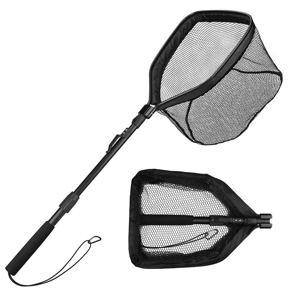 Floating/Foldable Landing Net with Telescopic Poleor Saltwater & Freshwater