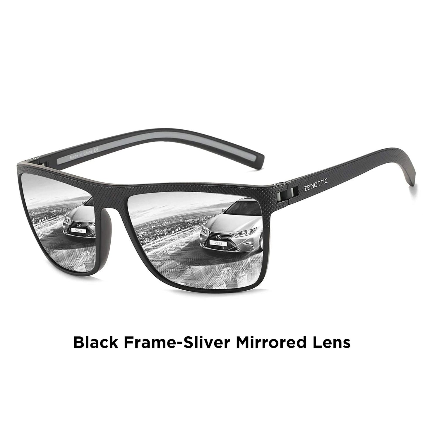 ZENOTTIC Polarized Sunglasses – Men’s Lightweight TR90 Frame, UV400 Protection, Square