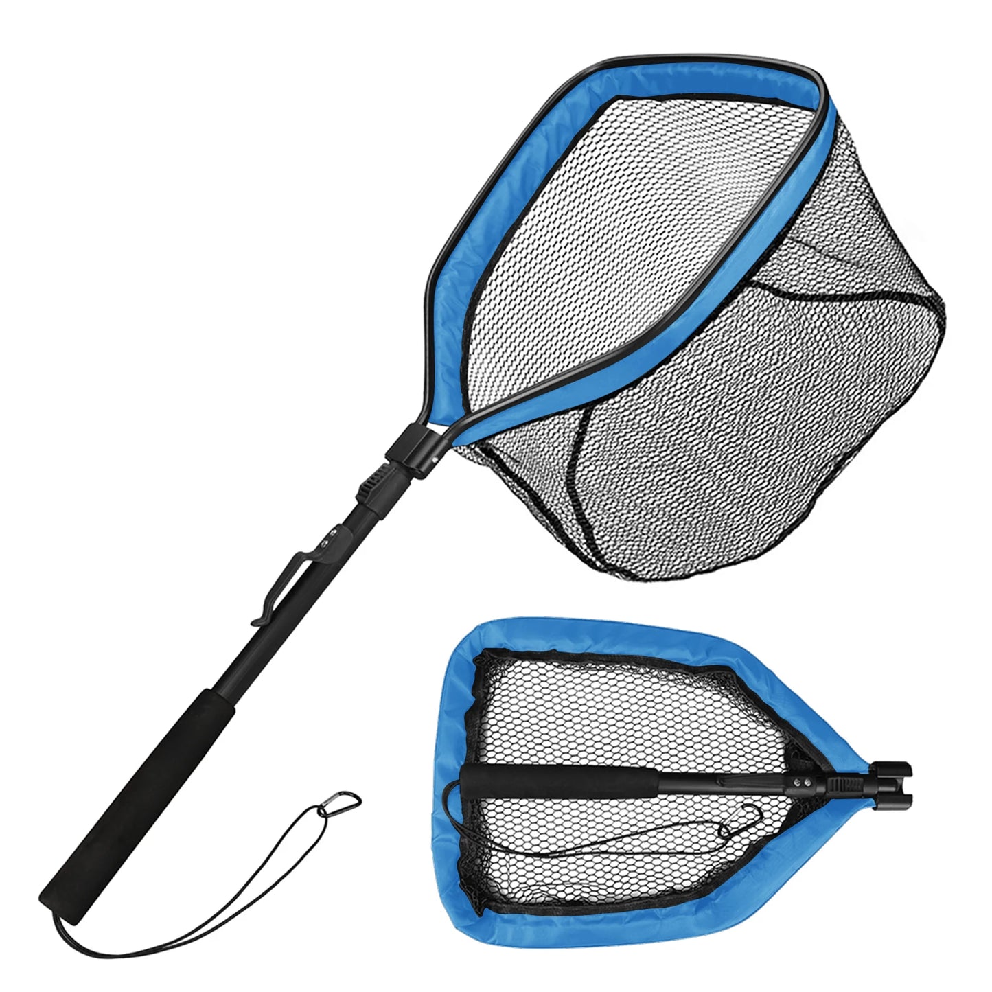 Floating/Foldable Landing Net with Telescopic Poleor Saltwater & Freshwater