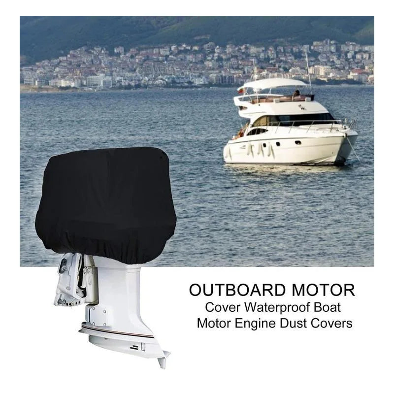 Engine Boat Cover PA Waterproof Rainproof Boat Cover, Yacht Boat Motor Cover, 420D Boat Cover 6-225HP, Simple and Portable