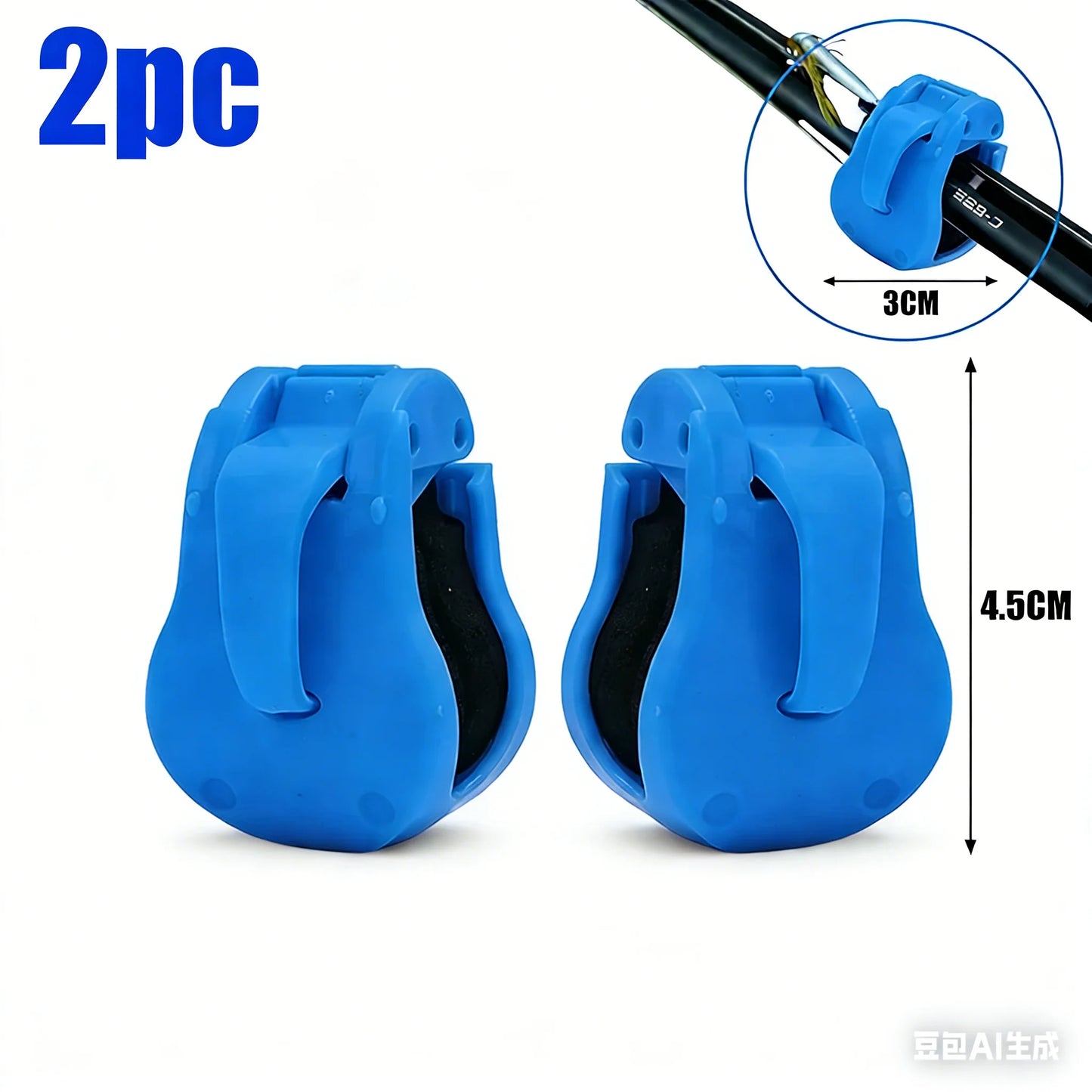 ABS Fishing Rod Holder Universal Multifunction Fixation for Lure Sea Table Rods Transport Storage Anti Slip 4.5x3x3cm 260430