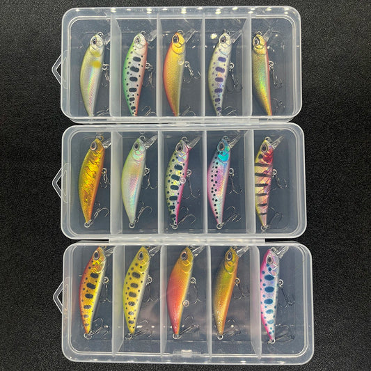 5Pcs/Box Fishing Lure Micro Minnow Wobbler