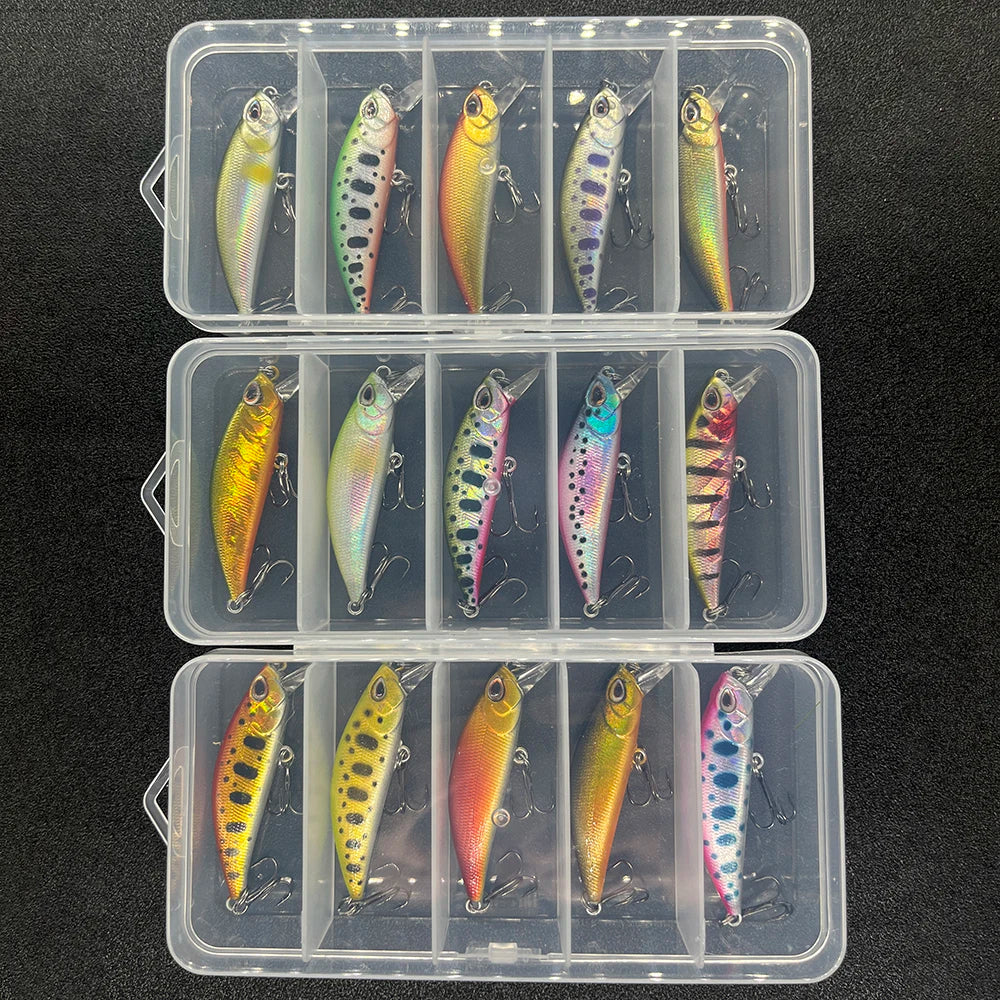 5Pcs/Box Fishing Lure Micro Minnow Wobbler