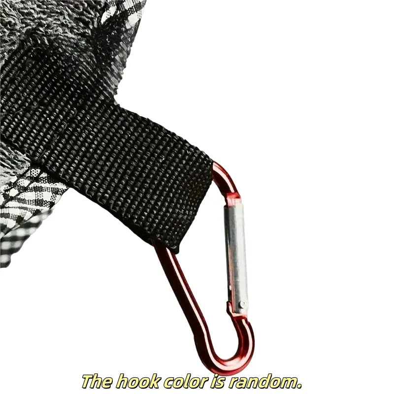 Fish Cleaning Towel Double Layer Thick Quick Dry Hand Towel with Buckle Portable Multifunctional for Fishing Gear Accessories