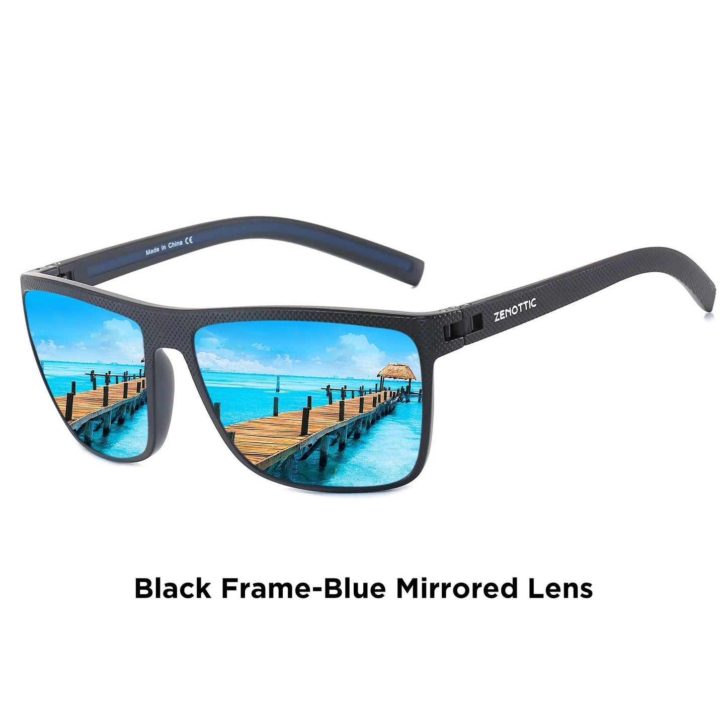 ZENOTTIC Polarized Sunglasses – Men’s Lightweight TR90 Frame, UV400 Protection, Square