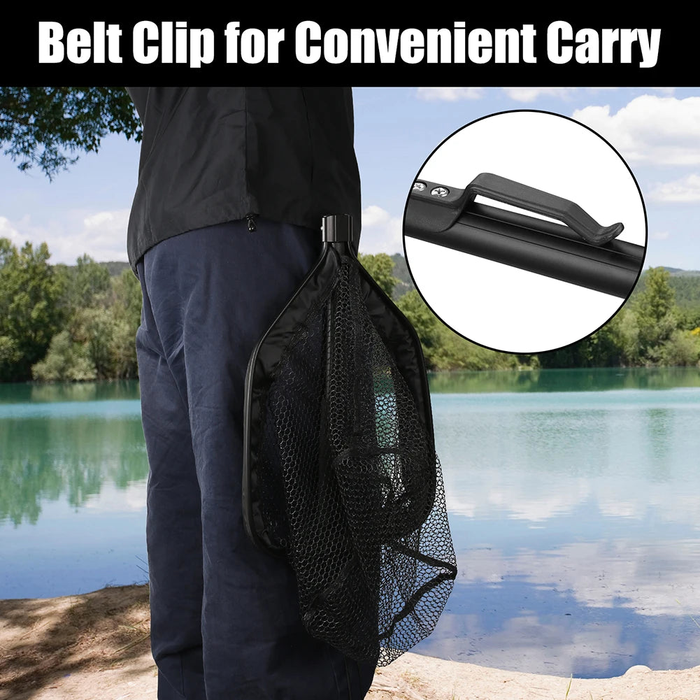 Floating/Foldable Landing Net with Telescopic Poleor Saltwater & Freshwater