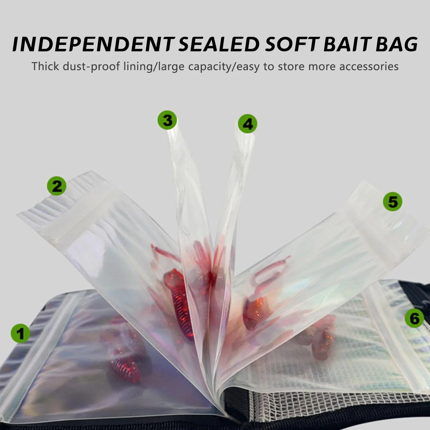 Soft Bait Organizer Fishing Tackle Bag