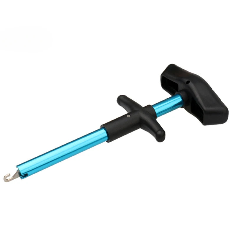 1pc Portable Aluminum T-Hook Taker Hook Taker Hook Remover Fish Hook Separator Fishing Tackle Fishing Equipment