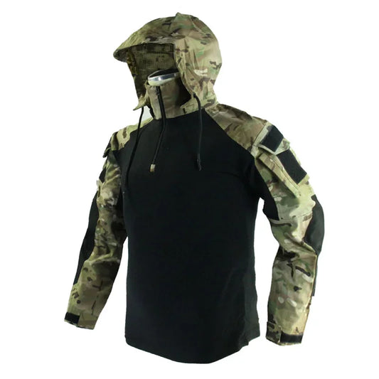 Men's Long Sleeve Hooded Tactical Shirts