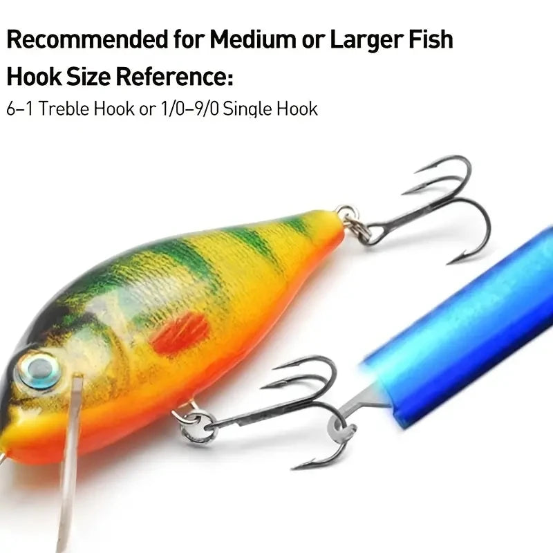 1pc Portable Aluminum T-Hook Taker Hook Taker Hook Remover Fish Hook Separator Fishing Tackle Fishing Equipment