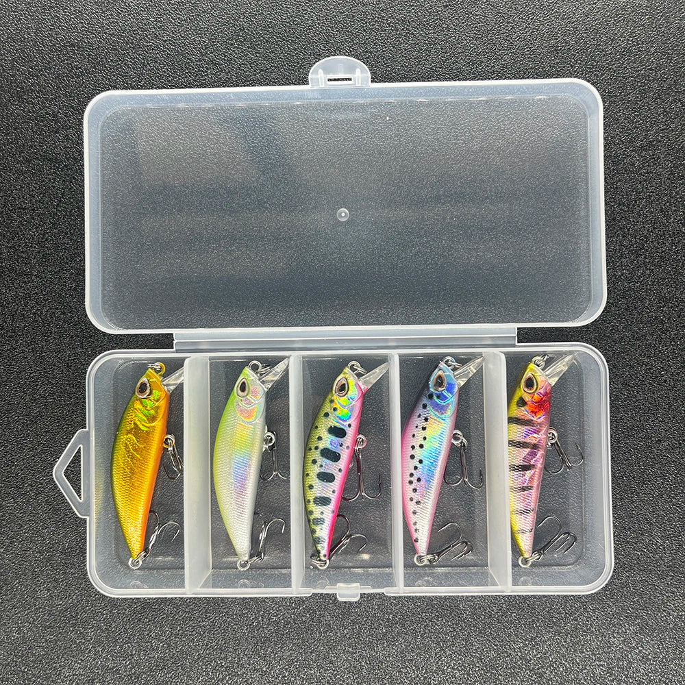 5Pcs/Box Fishing Lure Micro Minnow Wobbler