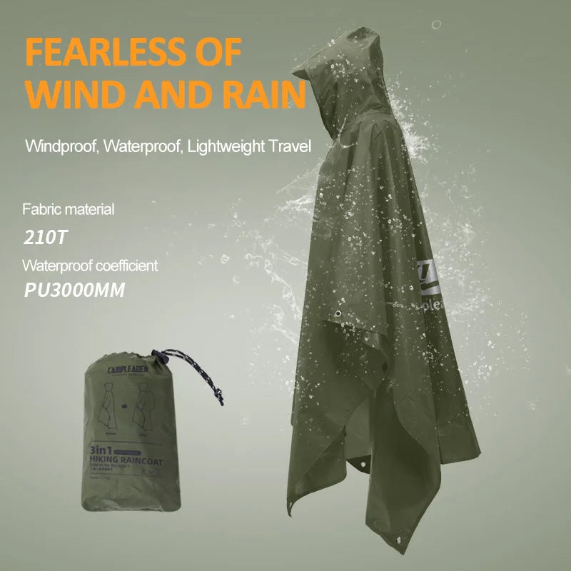 3-in-1 Outdoor Waterproof Raincoat