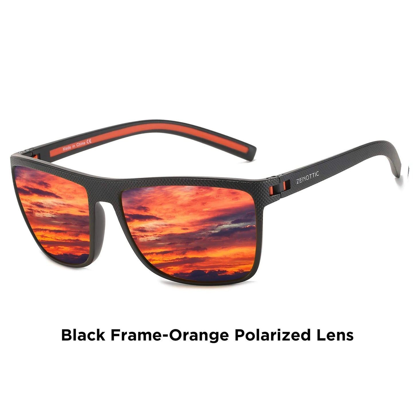 ZENOTTIC Polarized Sunglasses – Men’s Lightweight TR90 Frame, UV400 Protection, Square