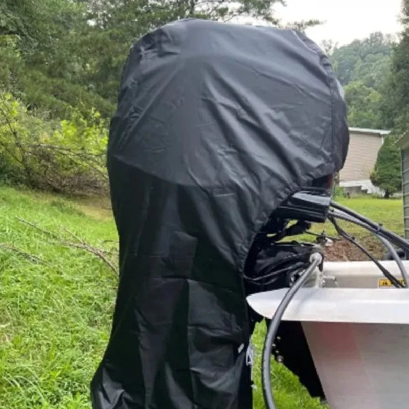 Engine Boat Cover PA Waterproof Rainproof Boat Cover, Yacht Boat Motor Cover, 420D Boat Cover 6-225HP, Simple and Portable
