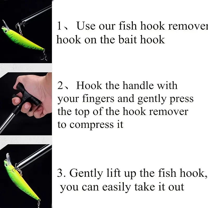 1pc Portable Aluminum T-Hook Taker Hook Taker Hook Remover Fish Hook Separator Fishing Tackle Fishing Equipment