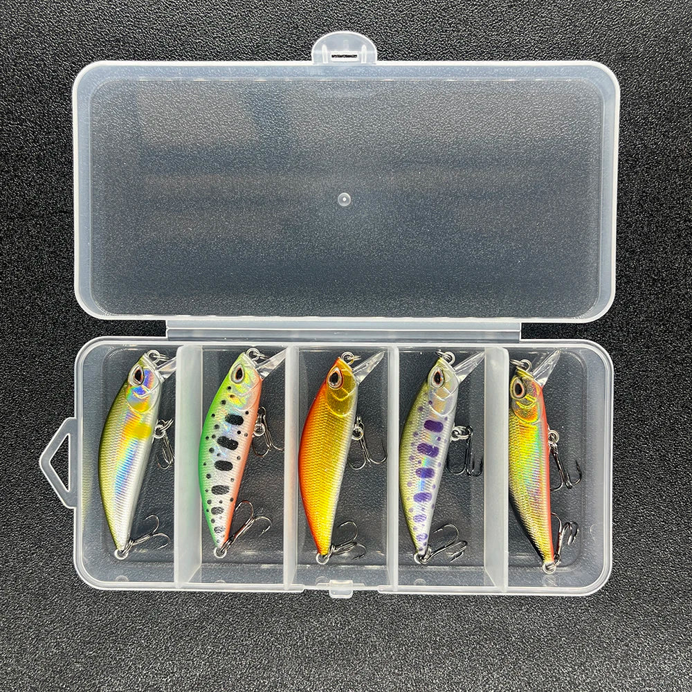 5Pcs/Box Fishing Lure Micro Minnow Wobbler