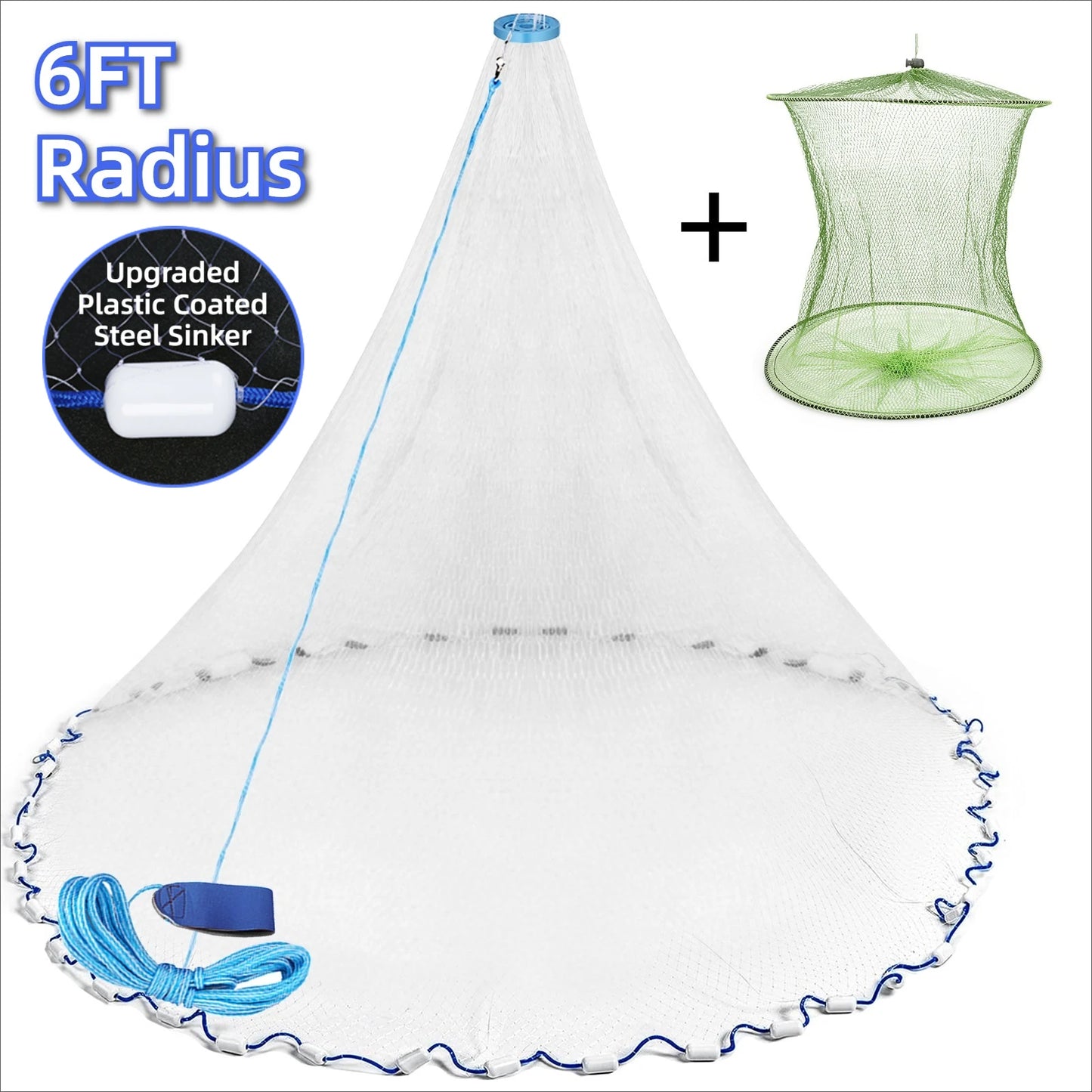 Casting Net 4ft 6ft 8ft Radius