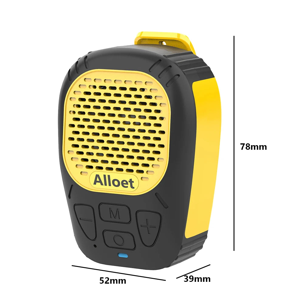 Wearable Bluetooth Speaker Magnetic Clip-On Wireless Speaker Waterproof Portable Sound with Strap for Hands-Free Music/Calls