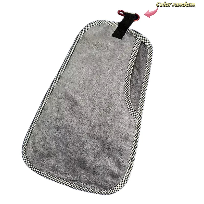 Fish Cleaning Towel Double Layer Thick Quick Dry Hand Towel with Buckle Portable Multifunctional for Fishing Gear Accessories