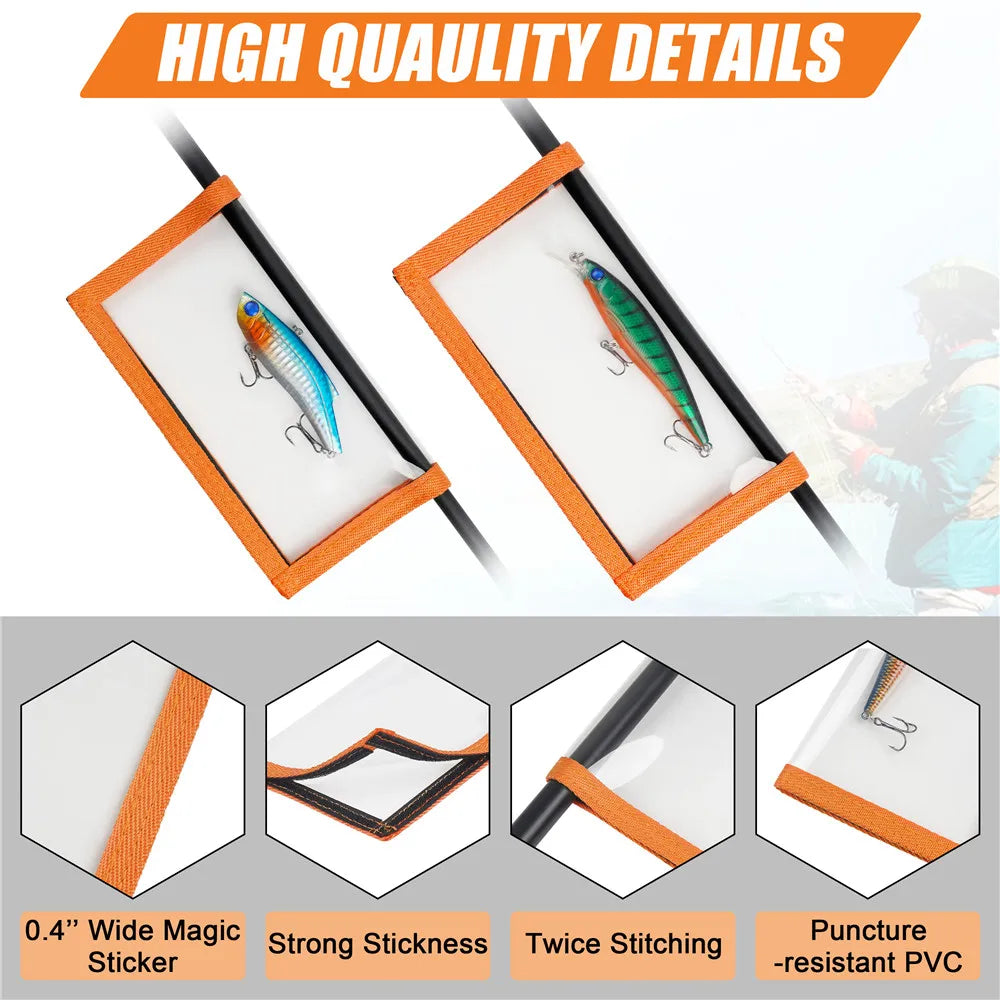 2PCS Fishing Lure Wraps Covers Durable Fishing Hook Covers Lure wrap Protector Gear Saltwater Fishing Bait Storage Tackle