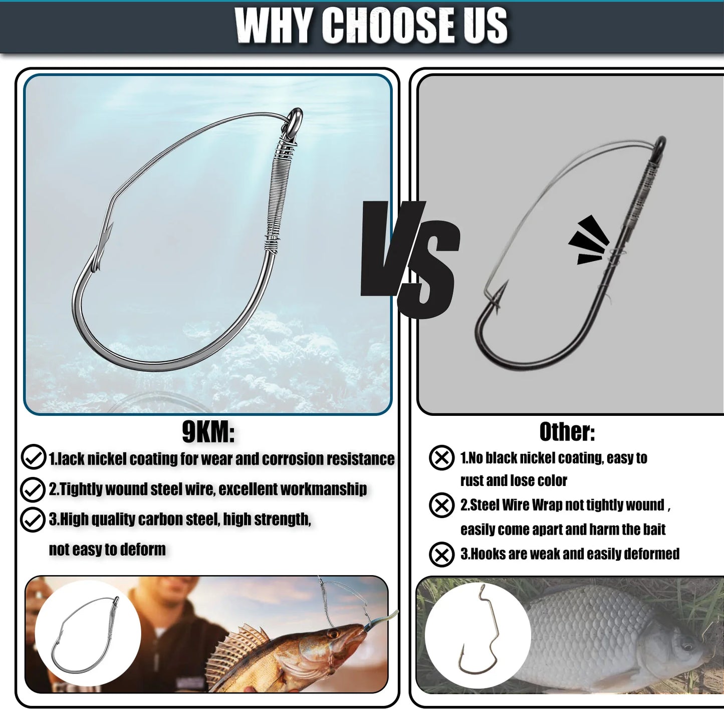 Weedless Drop Shot Hooks