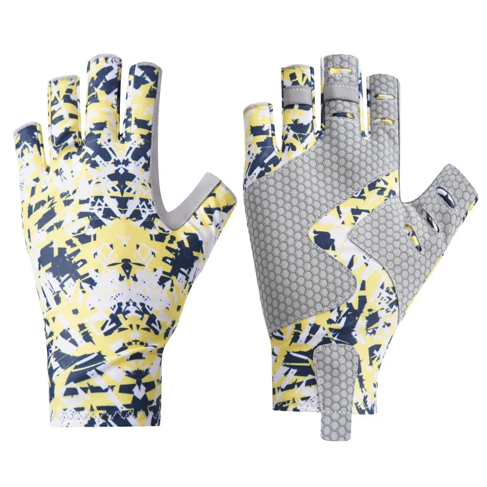 Sun Protection Half Finger Fishing Gloves Summer Sunscreen Half-finger Fingerless Fishing Gloves Fingerless Breathable