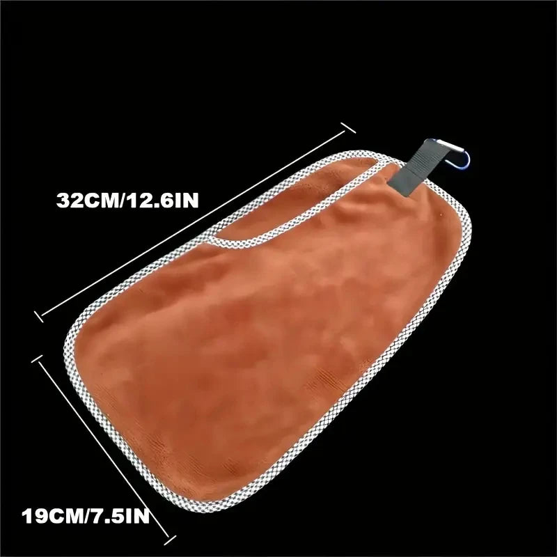 Fish Cleaning Towel Double Layer Thick Quick Dry Hand Towel with Buckle Portable Multifunctional for Fishing Gear Accessories