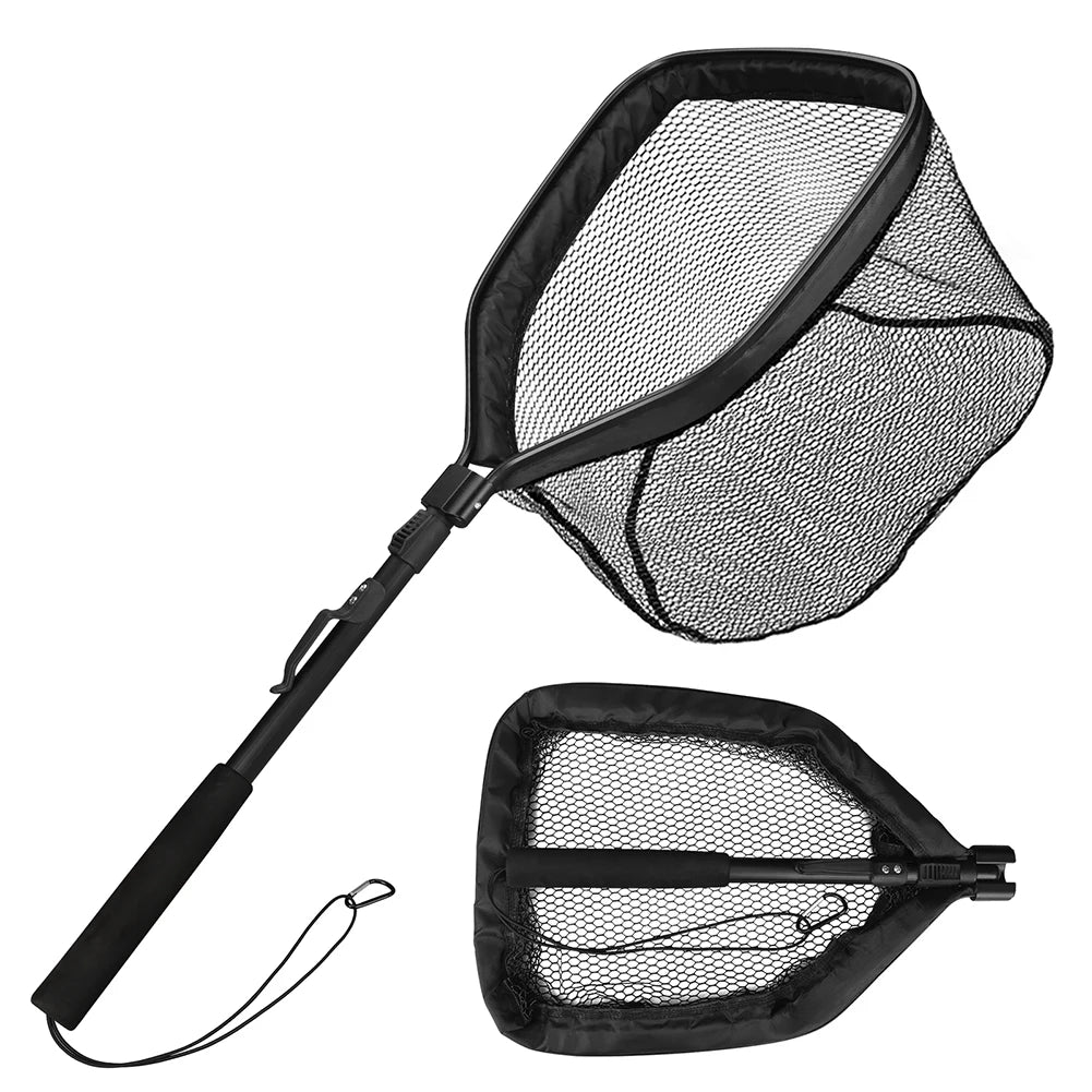 Floating/Foldable Landing Net with Telescopic Poleor Saltwater & Freshwater