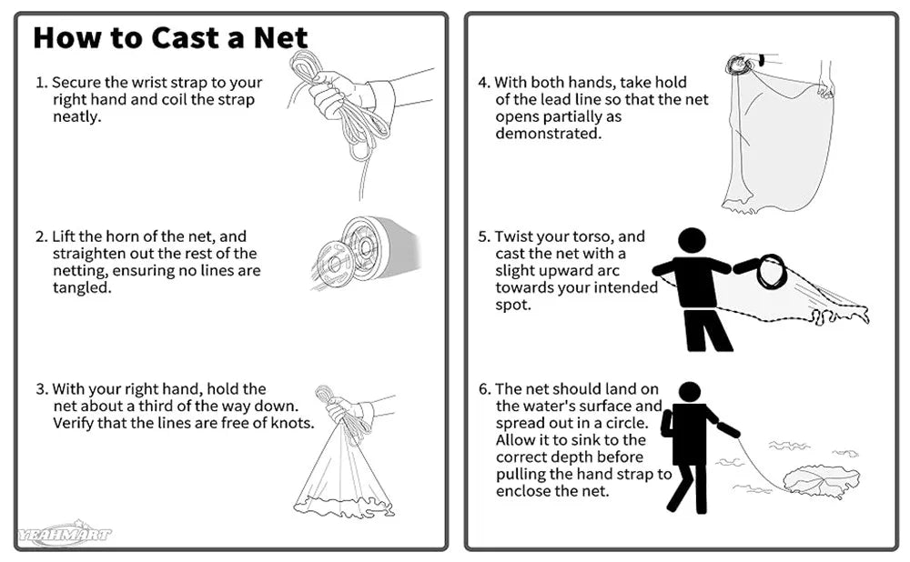 Casting Net 4ft 6ft 8ft Radius