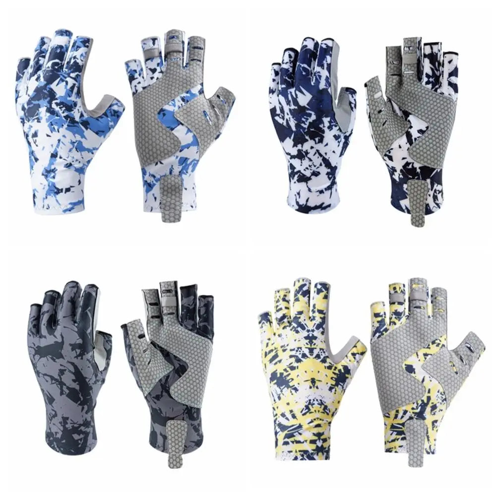 Sun Protection Half Finger Fishing Gloves Summer Sunscreen Half-finger Fingerless Fishing Gloves Fingerless Breathable